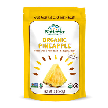 Natierra Nature'S All Foods Organic Freeze-Dried Pineapples, Usda Certified Organic, Vegan, Non-Gmo, 1.5 Ounce (Pack Of 12)