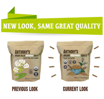 Anthony'S Organic Hulled Buckwheat Groats, 1.5Lb, Gluten Free, Non Gmo
