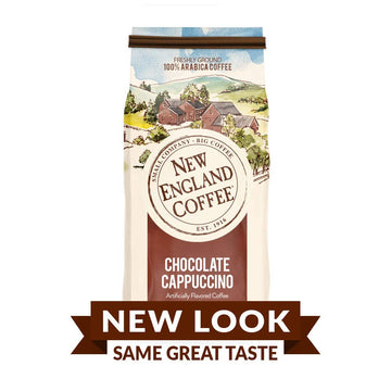 New England Coffee Chocolate Cappuccino Medium Roast Ground Coffee, 11Oz Bag (Pack Of 1)