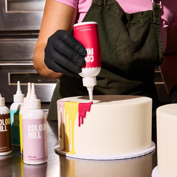 Colour Mill Chocolate Drip Easy-Melt Drizzle For Desserts, 125 Grams Raspberry