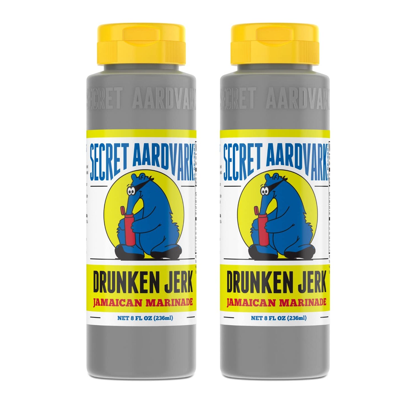 Secret Aardvark Jamaican Jerk Hot Sauce, Non-GMO, Low Carb Marinade, 8 Fl Oz (2-Pack)