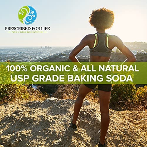 Prescribed For Life Sodium Bicarbonate Powder | Organic Aluminum Free Baking Soda | Bicarbonato de Sodio Organico sin Alumino |