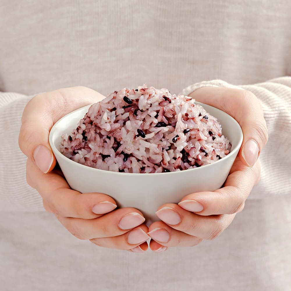 O'Food Bap Instant Black Rice (Pack Of 12), Korean Cooked Black Rice, Microwavable, Gluten-Free Sticky Rice Bowl, Asian Rice, Pa