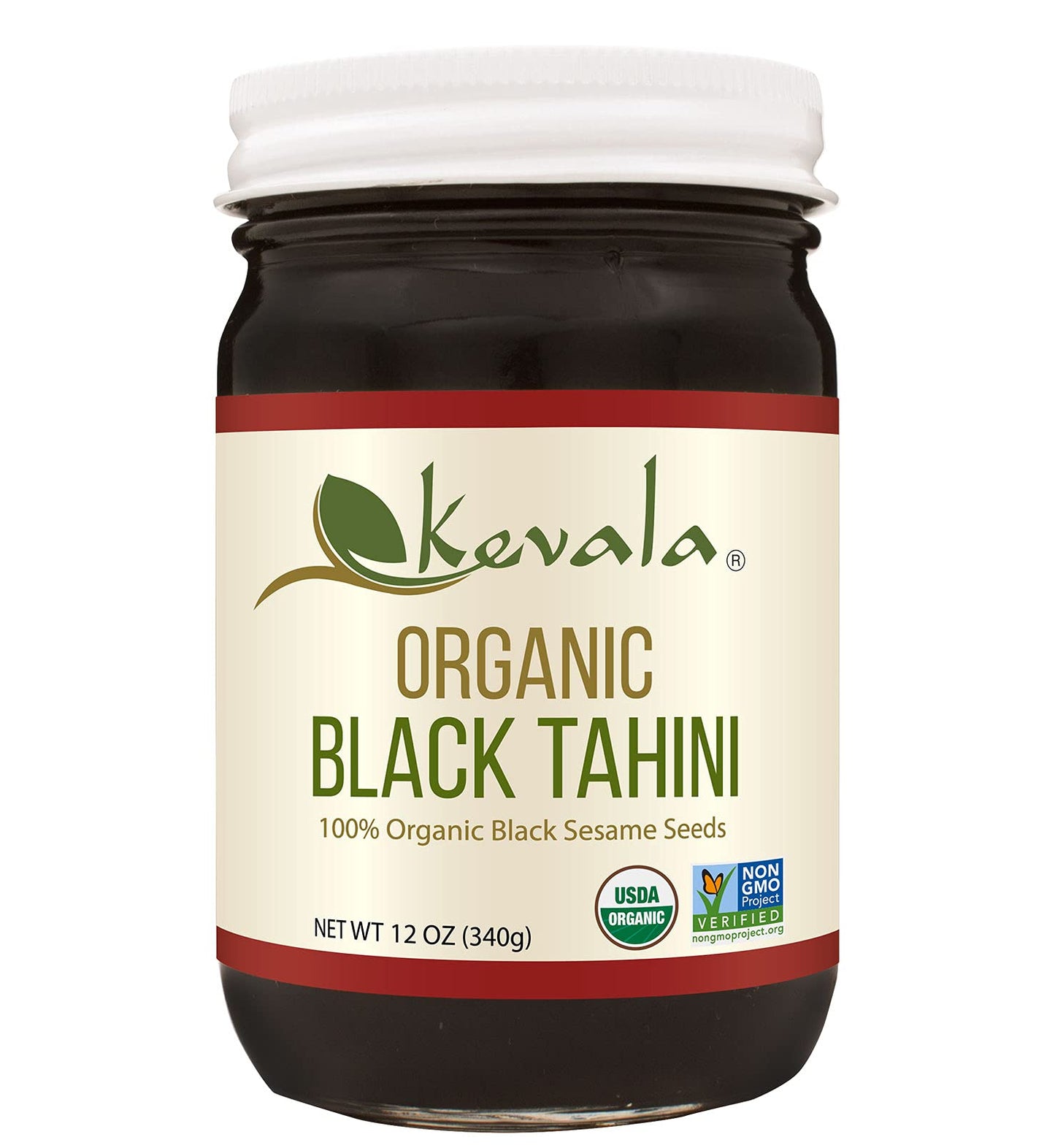 Kevala Organic Black Sesame Tahini – 12 Oz - 340G - Roasted Black Sesame Seeds – Black Seed Organic – Tahini Spread – Tahini Bulk – Black Sesame Seeds