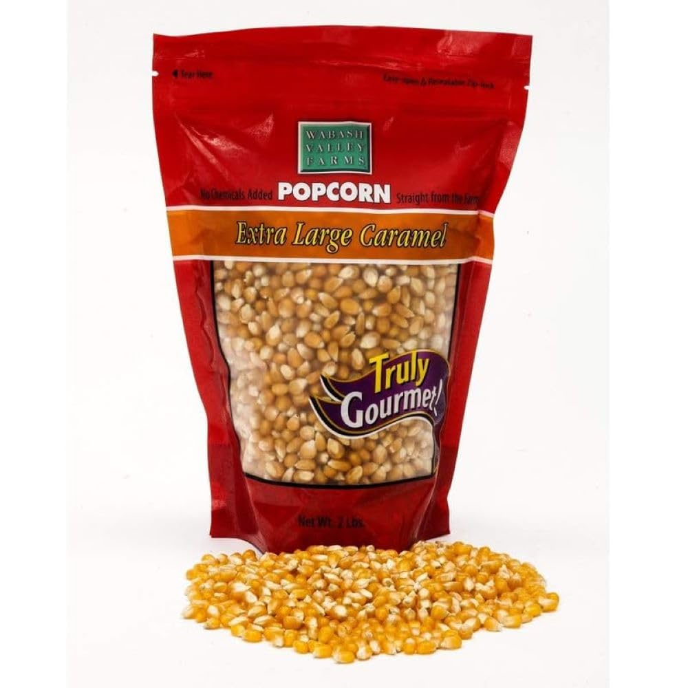 Extra Large Mushroom Popcorn Kernels - Wabash Valley Farms Large Mushroom Shaped Popcorn Kernels For Popping, Gourmet Popcorn Ke