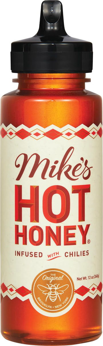 Mikes Hot Honey, 12 oz Squeeze Bottle (1 Pack), Honey with a Kick, Sweetness & Heat, 100% Pure Honey, Shelf-Stable, Gluten-Free