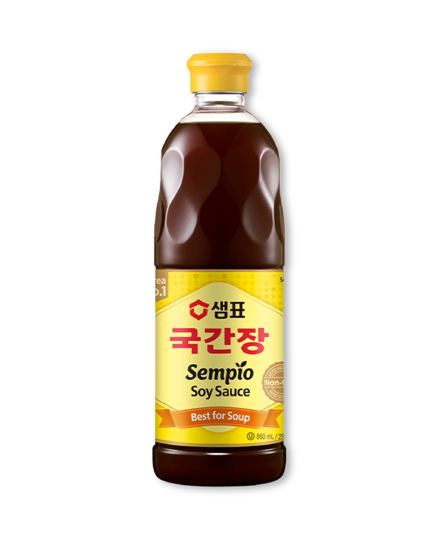 Sempio Soy Sauce For Soup - Light, Savory Flavor Enhancer, Authentic Korean Asian Cuisine, Made In Korea (29.08 Fl Oz / 860Ml, Kosher, Vegan, Non-Gmo)