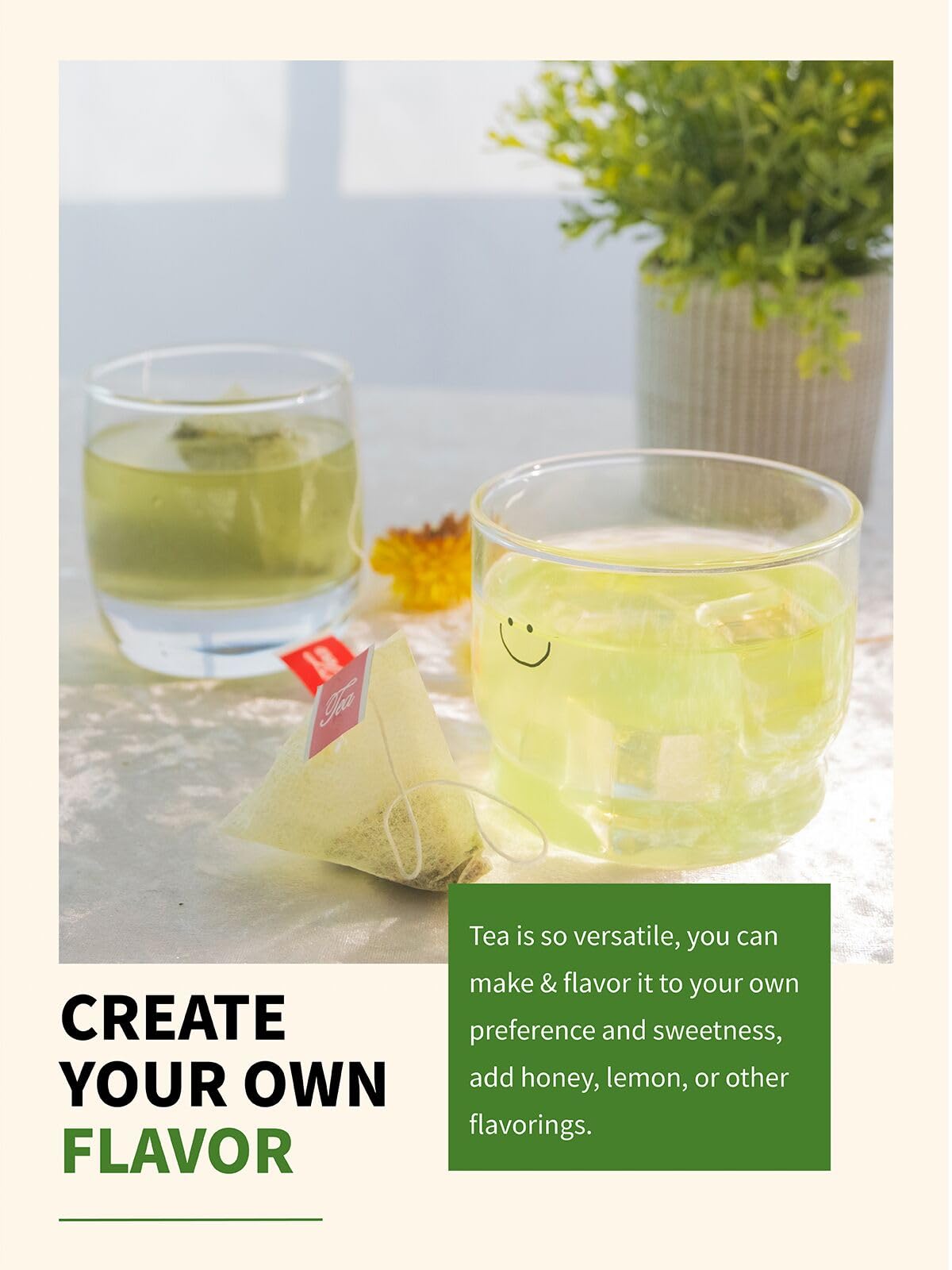 Teelux Genmaicha Tea Bags, Genmai Cha With Sencha Green Tea, Matcha And Roasted Brown Rice, Premium Genmai Cha, Smooth Taste, 60
