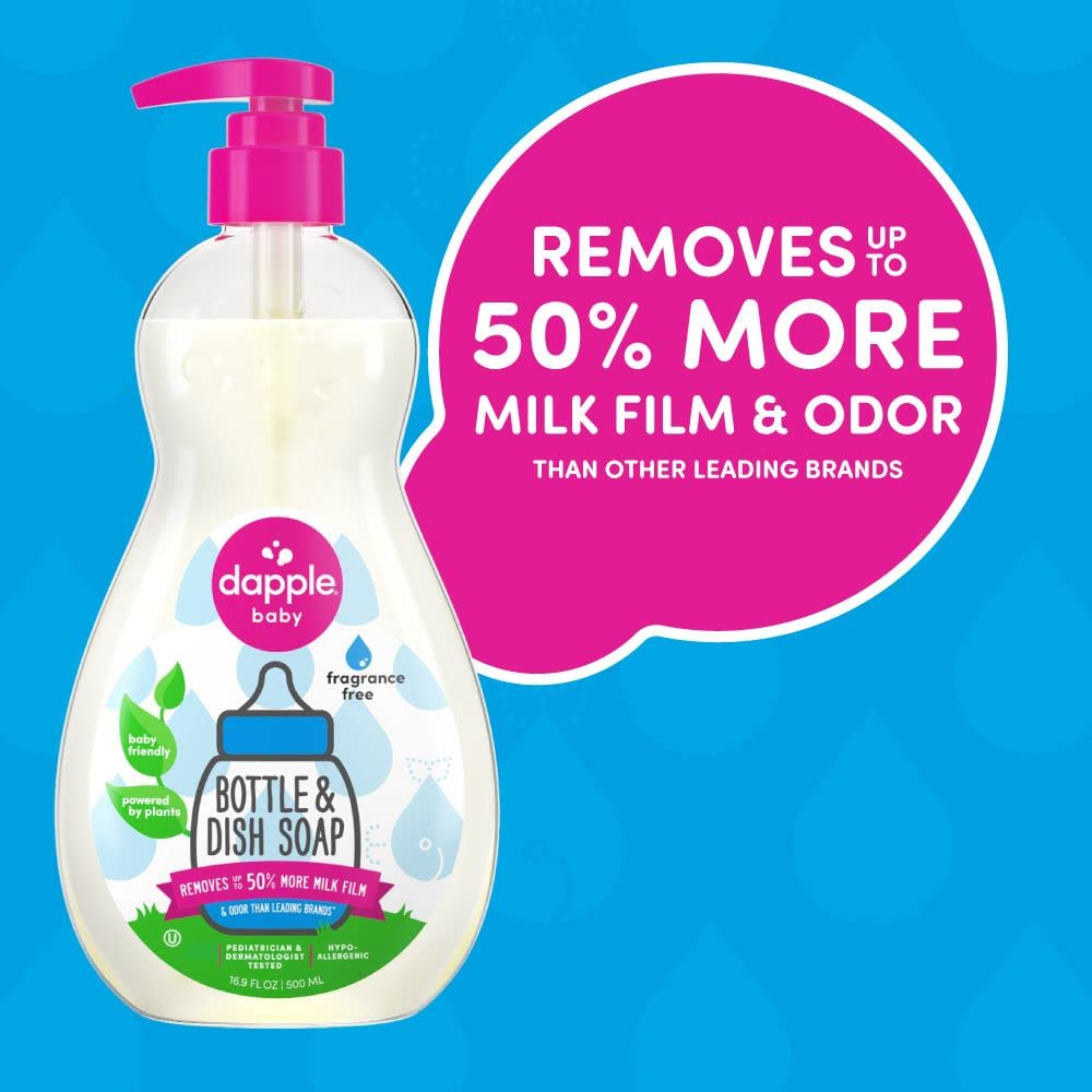 Dapple 3 Oz. Pure N Clean Bottles And Dishes Dishwashing Liquid In Fragrance-Free ( Pack 2)