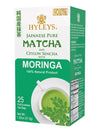 Hyleys Matcha Tea Bags With Moringa Oleifera - 25 Tea Bags (Japanese Pure Matcha Wellness Green Tea)