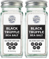 Italian Black Truffle Sea Salt 4 oz. Glass Shaker by San Francisco Salt Company (Pack of 2)