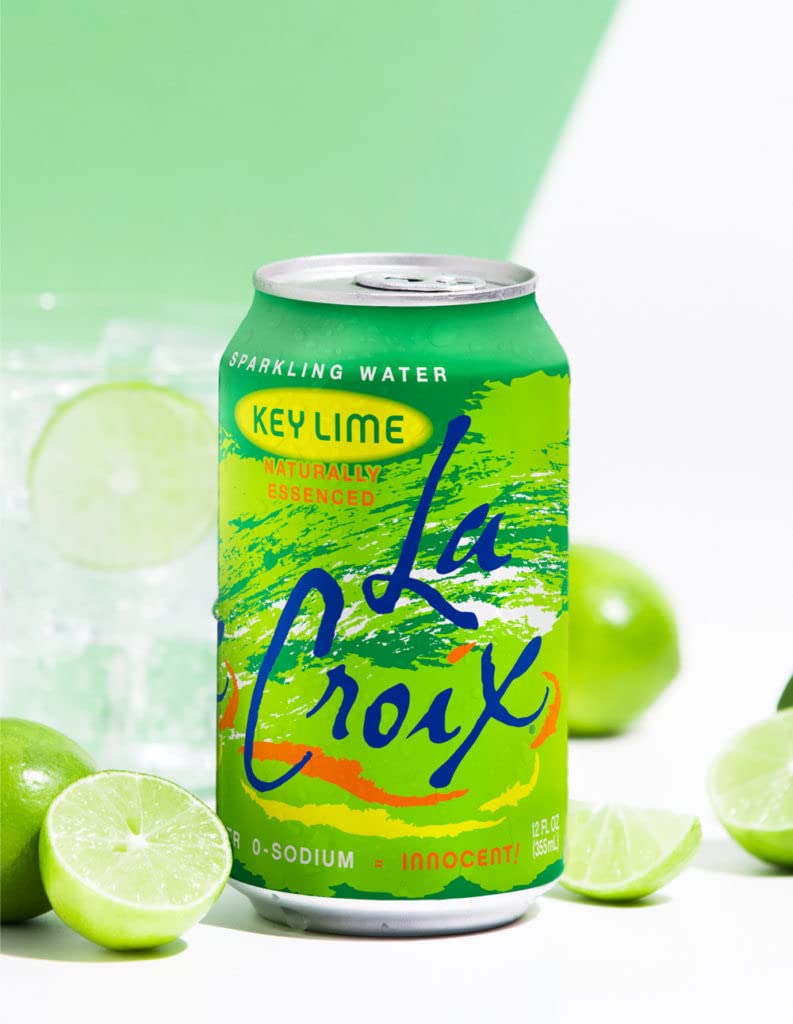 La Croix Sparkling Water Naturally Essenced Sparkling Water, Key Lime, 12 Fluid Ounce (Pack Of 12)