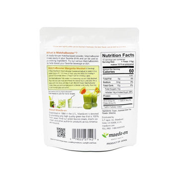MAEDA-EN Matcha Booster Green Tea Powder 80g for Latte Smoothies Baking Resealable Pouch