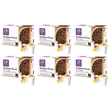 Pj'S Coffee Southern Pecan Single Serve Cups (Pack Of 6) - Bold And Nutty Flavor