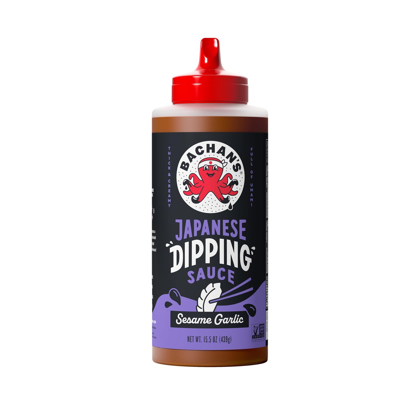 Bachans Japanese Dipping Sauce - Sesame Garlic, 16 Oz Bottle, Cold-Filled, Non GMO, No Preservatives, No Nut, Non Dairy, Vegan
