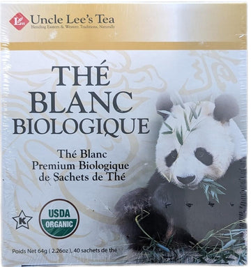 Uncle Lees Tea Organic White Tea, 40 Tea Bags, 2.26 oz, Model TH-UL0063