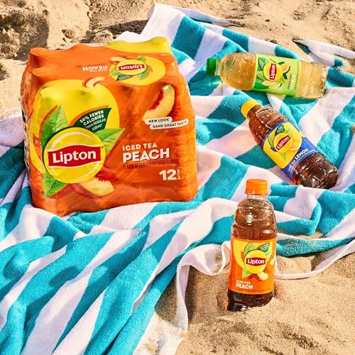 Lipton Diet Peach Iced Tea, 16.9 Fl Oz Bottles (Pack Of 12)