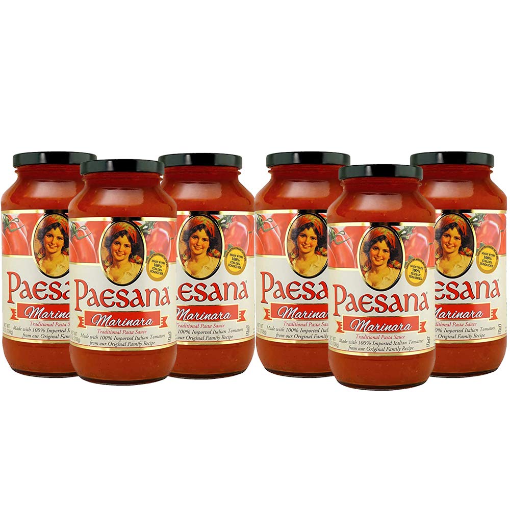 Paesana Traditional Marinara Pasta Sauce - Gluten Free Vegan Friendly And Made With 100% Imported Italian Tomatoes - Packed In T