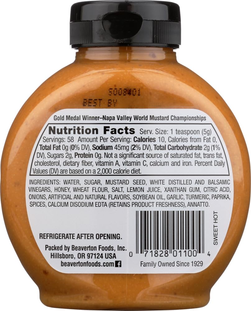 Inglehoffer Mustard Sweet Hot Squeeze 10.25 Oz (Pack Of 2)