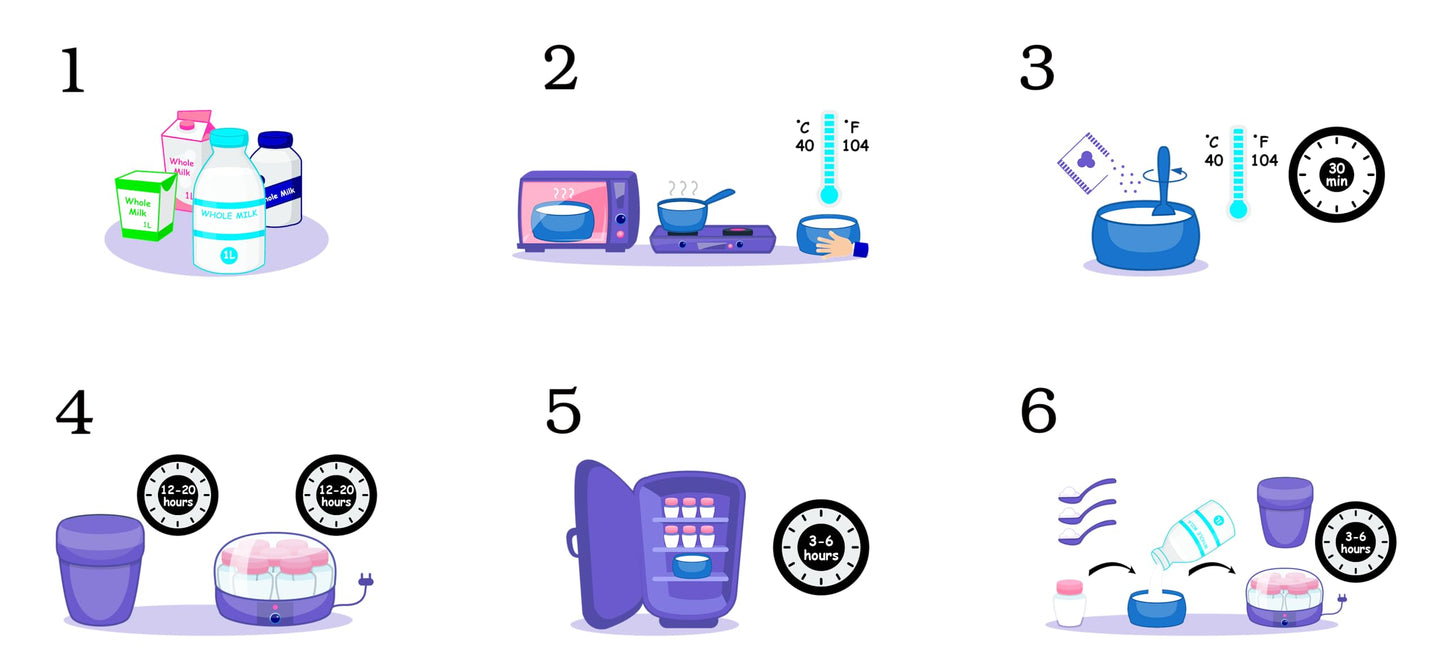 Yogurt Starter Cultures - Pack Of 10 Freeze-Dried Culture Sachets For Bifido Yogurt (10)