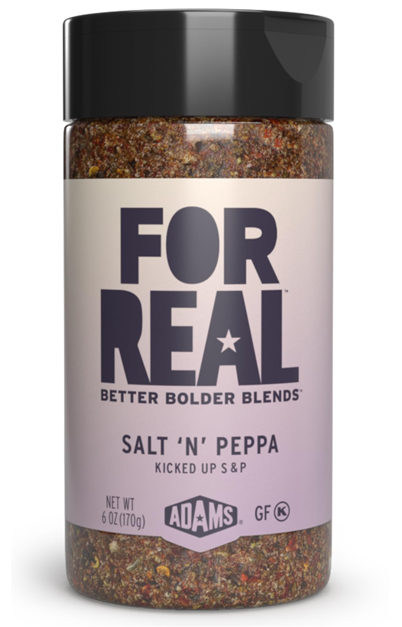 For Real Salt N Peppa Seasoning - 5 Pepper & 5 Salt Blend For Steak Eggs Chicken & More - Gluten Free Kosher No Seed Oils Or Msg - Bold Twist On Classic S&P - 6Oz