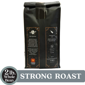 Copper Moon Strong Dark Roast Whole Bean Coffee, Blast Off Blend, 2 Lb