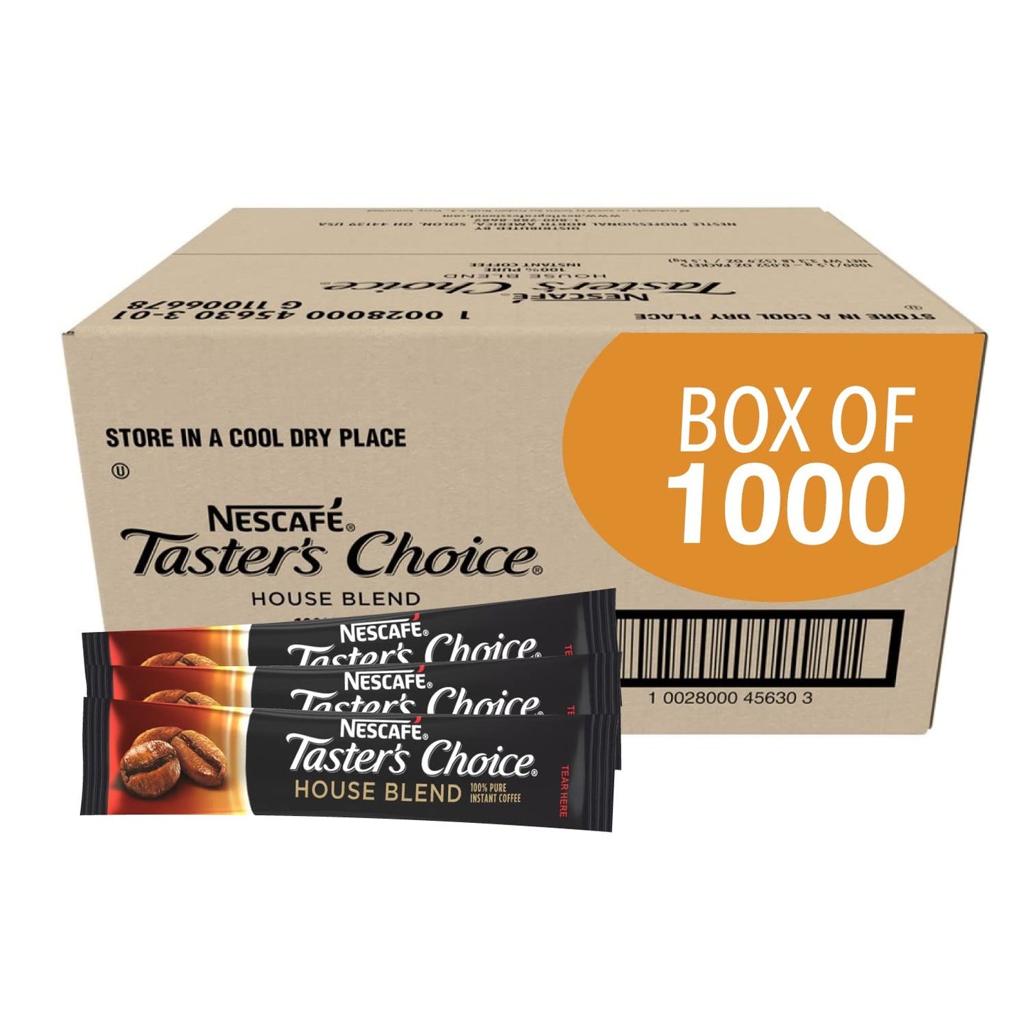 Nescafe Instant Coffee Packets, Taster'S Choice Light Roast, 1.5 G Singles (Bulk Pack Of 1000)