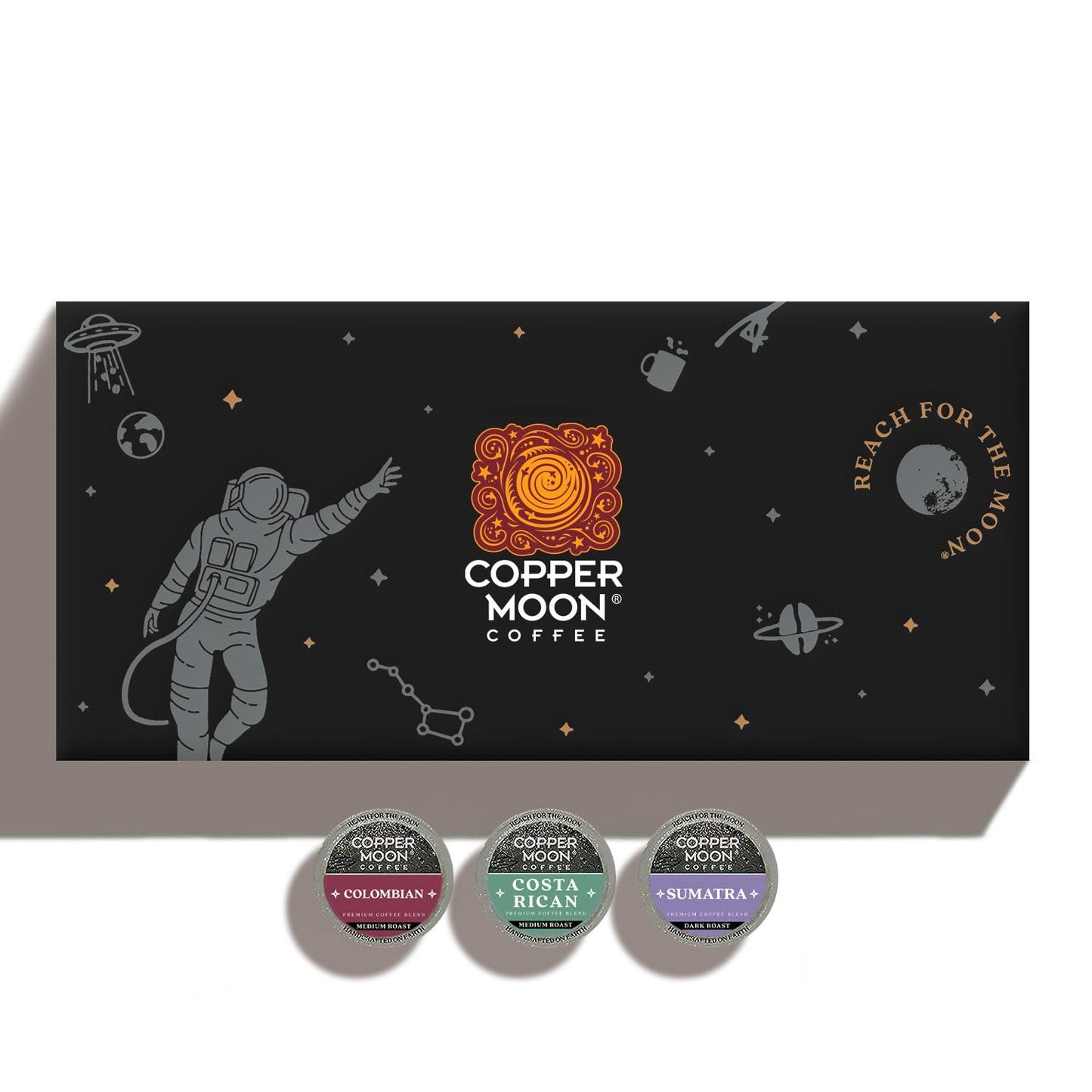 Copper Moon Single Serve Coffee Pods For Keurig K-Cup Beverage Makers Variety Pack (Colombian Costa Rican Sumatra) 60 Count