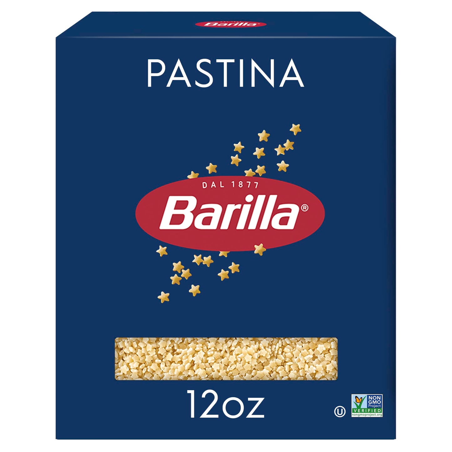 Barilla Pastina Pasta, 12 oz. Box - Non-GMO, Made with Durum Wheat Semolina - Kosher Certified