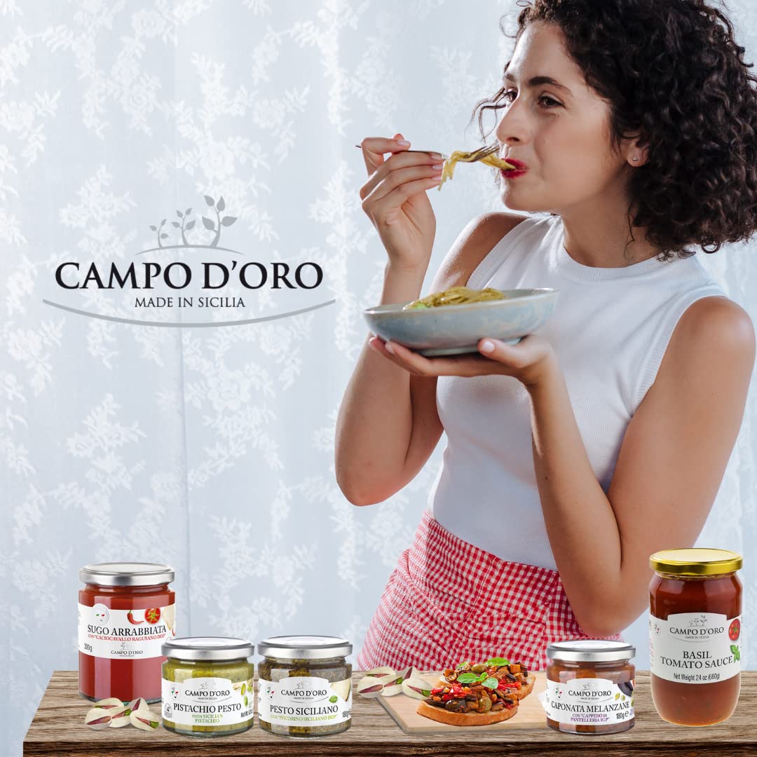 CAMPO DORO - Sun-Dried Tomatoes in extra virgin olive oil, (6.35 oz -180 g), Non-GMO, Product of Italy