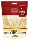 White Sesame Seeds 14Oz Bag - Natural, Raw, Hulled - By Spicy World