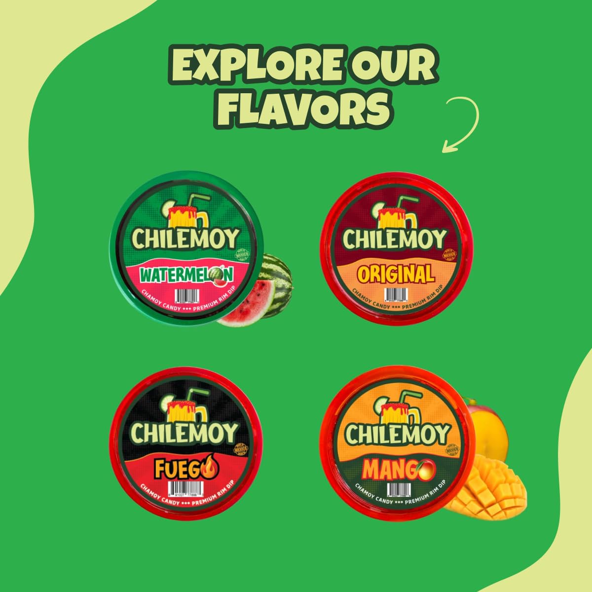 Chilemoy Rim Dip Chamoy - Handcrafted Rim Paste for Cocktails, Seltzer, Michelada - 8oz Watermelon