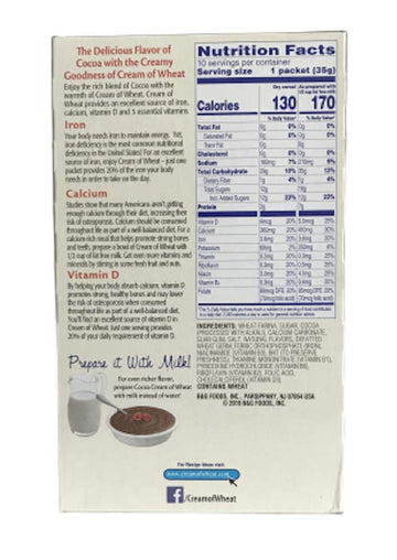 Cream Of Wheat Cocoa Instant Hot Cereal