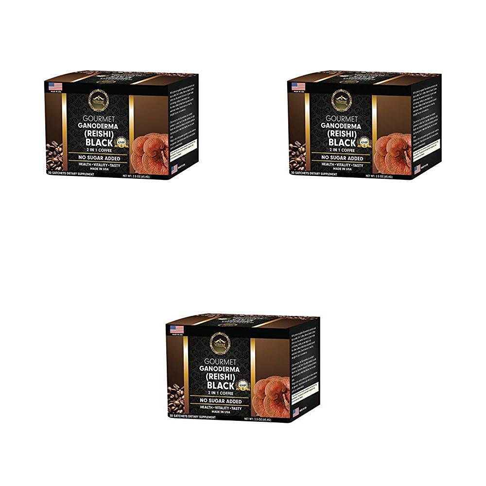 Eternal Gourmet Ganoderma (Reishi) Black Coffee 2 In1 Made In Usa Cafe Negro Con Ganoderma Eternal Pack Of 3