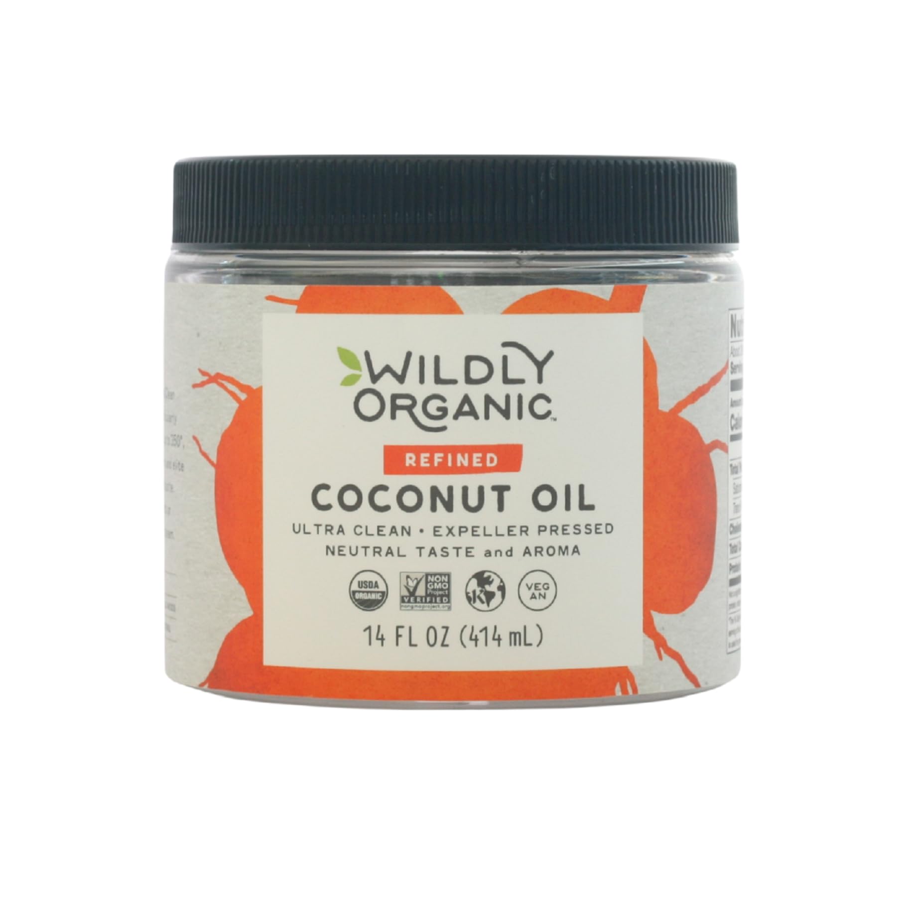 Wildly Organic Refined Coconut Oil 14 Fl Oz - Organic, Non-GMO, Vegan, RBD, No Coconut Flavor/Aroma (Neutral Flavor) | Perfect f