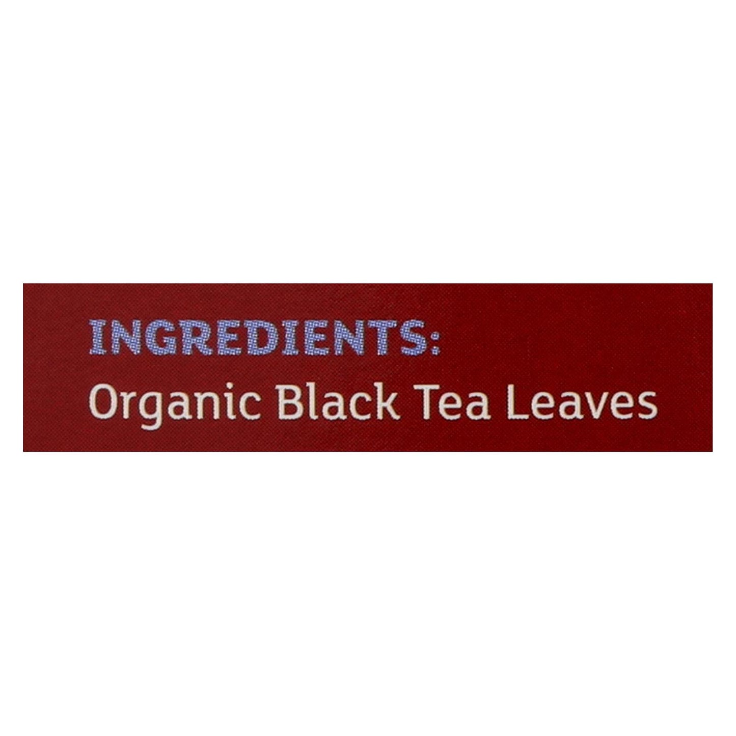 Black Tea, Organic 20 Bags (Case Of 6)