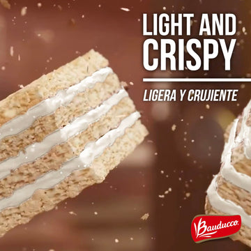 Bauducco Vanilla Wafers - Crispy Wafer Cookies With 3 Delicious, Indulgent, Decadent Layers of Vanilla Flavored Cream - Deliciou