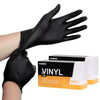 Okiaas Black Disposable Gloves Xl, Vinyl Gloves Disposable Latex Free, 5 Mil, 200 Count, For Food Prep, Household Cleaning, Hair