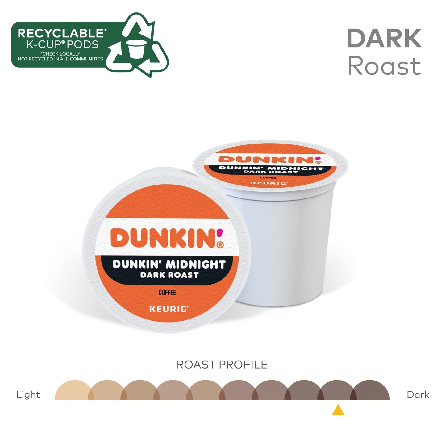 Dunkin Donuts Single-Serve Coffee K-Cup® Dark Roast 4 Count (Pack of 22)