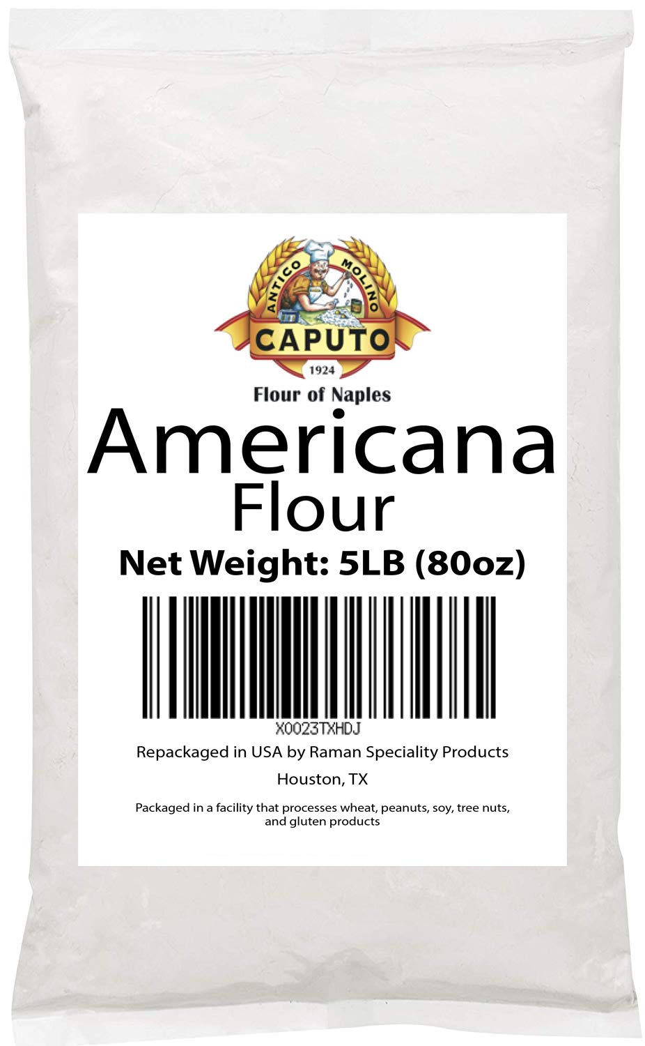 Antimo Caputo Americana Pizzeria Flour Great for Conventional Ovens, 72 Ounce (4.5 Pound Bag) Repack