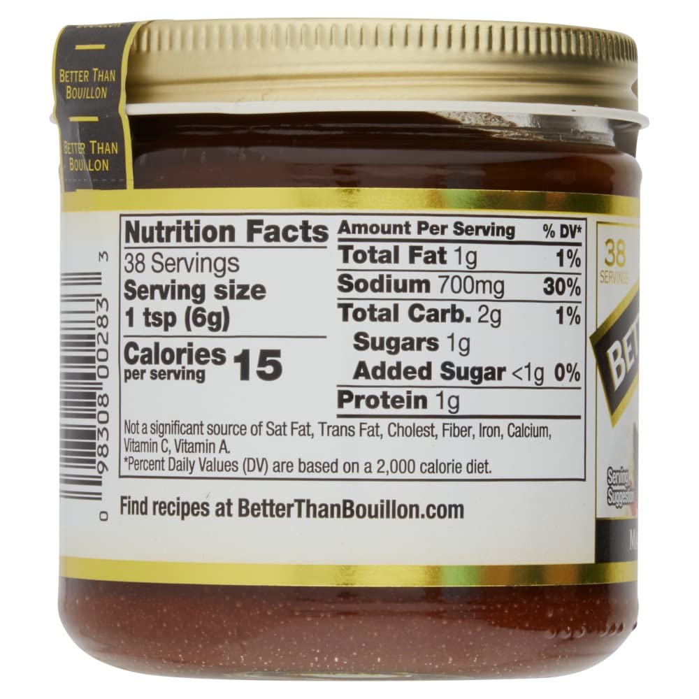 Better Than Bouillon Organic Roasted Beef Base, 8 oz (Pack of 4), USDA Organic, Blendable Flavor Enhancer