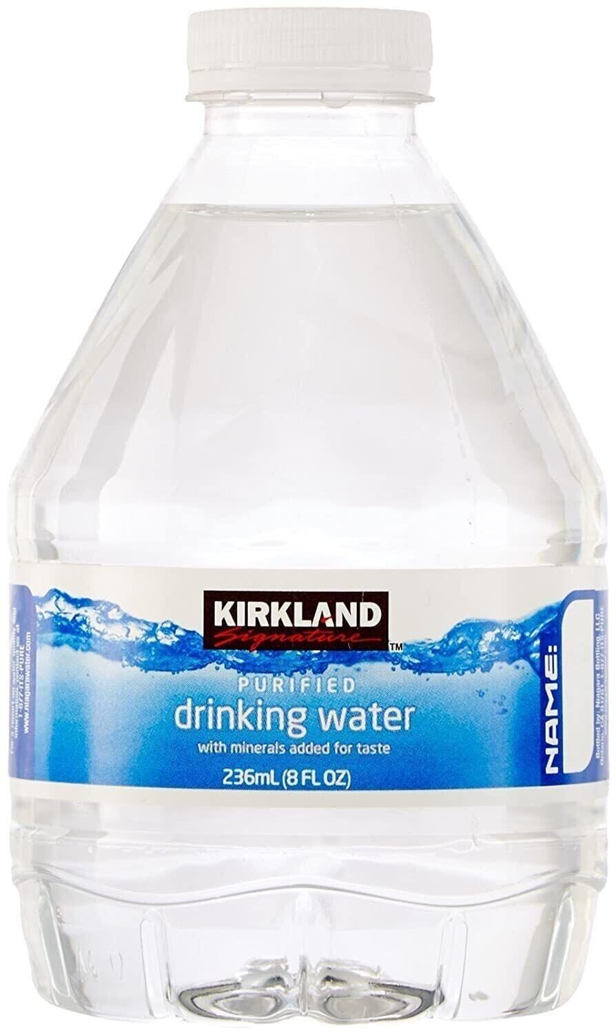 Kirkland Signature Purified Water Bottles, 8 Fl Oz, Pack of 15, Total 120 Fl Oz