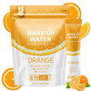 Wake Up Water Energy + Hydration Mix - Natural Caffeine, Electrolytes, B Vitamins - 15 Count Pack - Orange Flavor