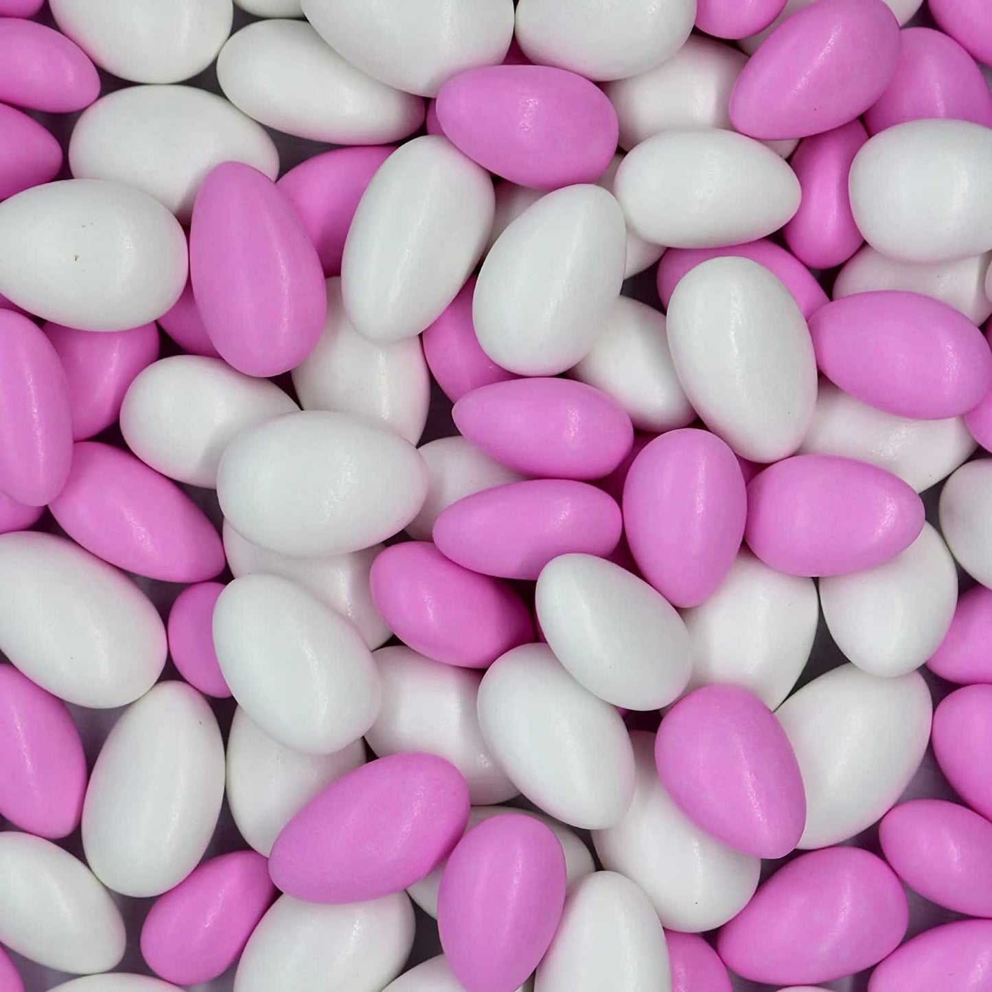 Sweetglob Jordan Almonds Party Colors Hard Candy (2 Pound, Pastel Pink & White (Baby Girl))