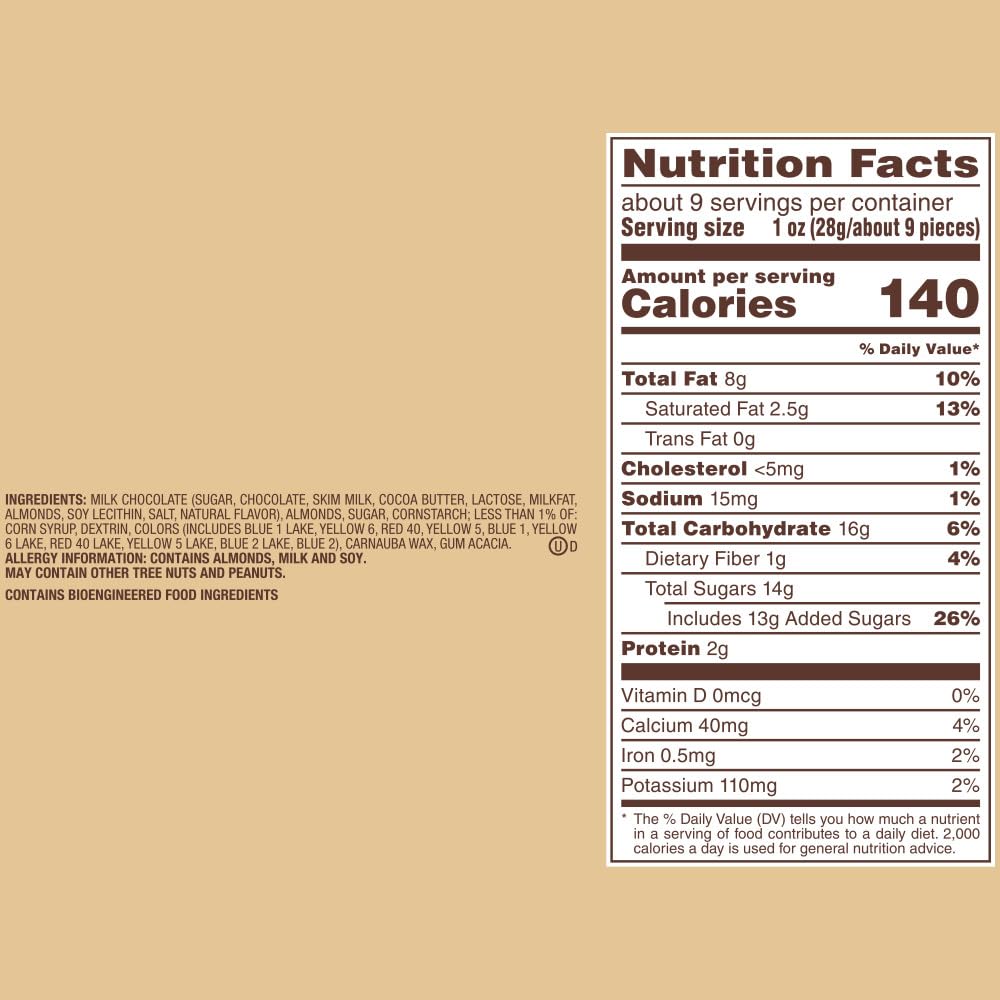 M&M'S Almond Milk Chocolate Candy, Sharing Size, 9.3 Oz Bag