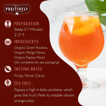 Organic Positively Tea Company Island Breeze Rooibos Tea Loose Leaf 4 Ounce