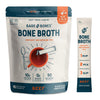 Bare Bones Bone Broth Instant Powdered Beverage Mix, Beef, Pack of 16, 15g Sticks, 10g Protein, Keto & Paleo Friendly