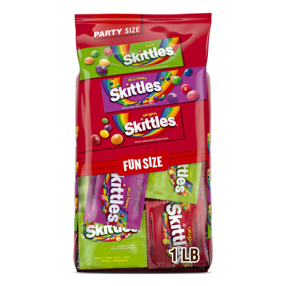 Skittles Oriflavor Blendal Assorted Bulk Candy Variety Pack - Wild Berry Sour Oriflavor Blendal Chewy Candy Bulk 26.46 Oz