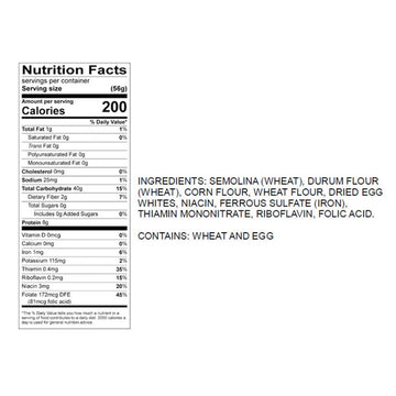 NO YOLKS Egg Noodle Substitute, Fine, 12 Oz, Gluten-Free, Perfect for Healthy Meals