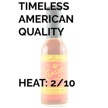 Hot Ones The Classic Hot Sauce Made With Natural Ingredients & Strong Flavors From Organic Chile De Arbol Peppers, 5 fl oz Bottl